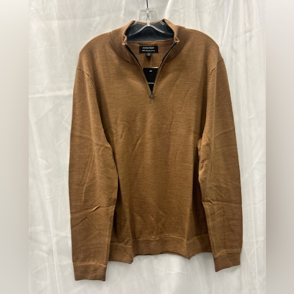 GOING FAST🎉🆕Nordstrom Men’s Washable 100% Merino Wool Quarter Zip Sweater - Picture 2 of 14